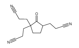 2,2,5-tri(2-cyanoethyl)-cyclopentanone结构式