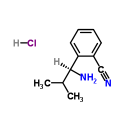 (S)-2-(1-氨基-2-甲基丙基)苯甲腈盐酸盐结构式