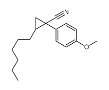 2-hexyl-1-(4-methoxyphenyl)cyclopropane-1-carbonitrile结构式