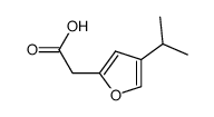 4-isopropyl furan-2-acetic acid Structure