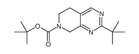 tert-butyl 2-tert-butyl-6,8-dihydro-5H-pyrido[3,4-d]pyrimidine-7-carboxylate结构式