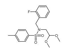 N-(2,2-dimethoxyethyl)-N-(2-fluorobenzyl)-4-methylbenzenesulfonamide结构式