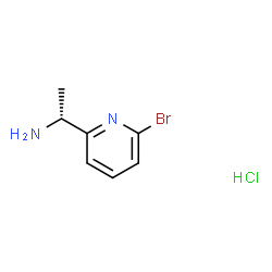 (R)-1-(6-溴吡啶-2-基)乙胺盐酸盐结构式