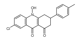 7-chloro-10-hydroxy-3-(p-tolyl)-3,4-dihydroacridine-1,9(2H,10H)-dione Structure