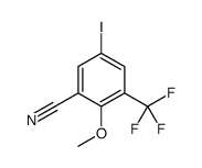 5-iodo-2-methoxy-3-(trifluoromethyl)benzonitrile Structure