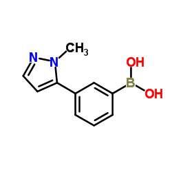 [3-(1-Methyl-1H-pyrazol-5-yl)phenyl]boronic acid结构式