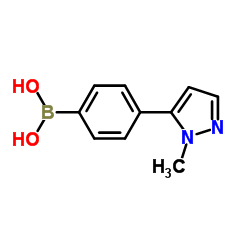 [4-(1-Methyl-1H-pyrazol-5-yl)phenyl]boronic acid结构式