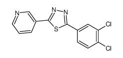 2-(3,4-dichlorophenyl)-5-pyridin-3-yl-1,3,4-thiadiazole结构式