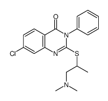 7-Chloro-2-[[2-(dimethylamino)-1-methylethyl]thio]-3-phenylquinazolin-4(3H)-one结构式