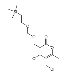 5-(chloromethyl)-4-methoxy-6-methyl-3-(((2-(trimethylsilyl)ethoxy)methoxy)methyl)-2H-pyran-2-one结构式