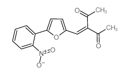 3-[[5-(2-nitrophenyl)furan-2-yl]methylidene]pentane-2,4-dione Structure