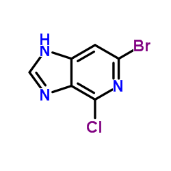 6-Bromo-4-chloro-1H-imidazo[4,5-c]pyridine结构式
