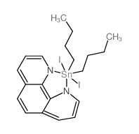 5,5-dibutyl-5,5-diiodo-5H-5l6-[1,3,2]diazastannolo[1,5,4,3-lmn][1,10]phenanthroline结构式