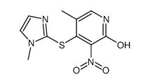 5-methyl-4-(1-methylimidazol-2-yl)sulfanyl-3-nitro-1H-pyridin-2-one Structure