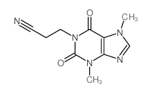 3-(3,7-dimethyl-2,6-dioxo-purin-1-yl)propanenitrile结构式