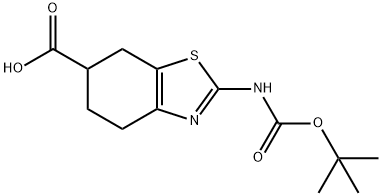 2-((叔丁氧基羰基)氨基)-4,5,6,7-四氢苯并[D]噻唑-6-羧酸结构式