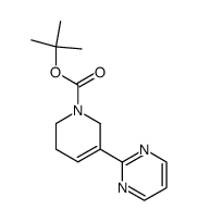 N-t-butoxycarbonyl-3-(2-pyrimidinyl)-1,2,5,6-tetrahydropyridine结构式