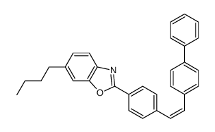 6-butyl-2-[4-[2-(4-phenylphenyl)ethenyl]phenyl]-1,3-benzoxazole Structure