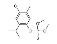 (4-chloro-5-methyl-2-propan-2-ylphenoxy)-dimethoxy-sulfanylidene-λ5-phosphane结构式