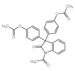4,4'-(1-acetyl-2-oxoindolin-3-ylidene)diphenyl di(acetate)结构式