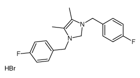 1,3-bis[(4-fluorophenyl)methyl]-4,5-dimethyl-1,2-dihydroimidazol-1-ium,bromide Structure