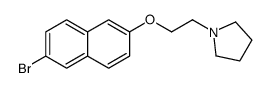 1-[2-(6-bromonaphthalen-2-yl)oxyethyl]pyrrolidine Structure