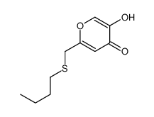 2-(butylsulfanylmethyl)-5-hydroxypyran-4-one结构式