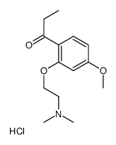 1-[2-[2-(dimethylamino)ethoxy]-4-methoxyphenyl]propan-1-one,hydrochloride Structure