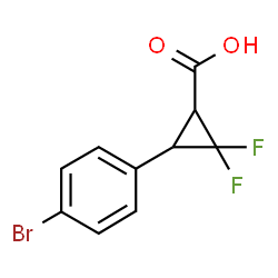 3-(4-溴苯基)-2,2-二氟环丙烷-1-羧酸结构式