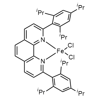 Iron,[2,9-bis[2,4,6-tris(1-methylethyl)phenyl]-1,10-phenanthroline-κN1,κN10]dichloro-,(T-4)- Structure