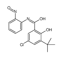 3-tert-butyl-5-chloro-2-hydroxy-N-(2-nitrosophenyl)benzamide结构式