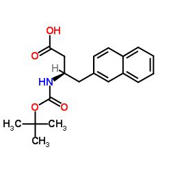 Boc-(R)-3-氨基-4-(2-萘)-丁酸结构式