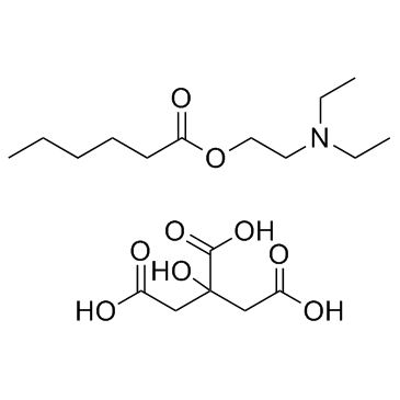 Diethyl aminoethyl hexanoate citrate structure