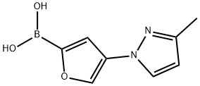 4-(3-Methyl-1H-pyrazol-1-yl)furan-2-boronic acid结构式