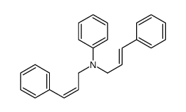 N,N-bis(3-phenylprop-2-enyl)aniline结构式