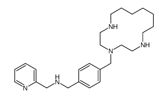 N-(pyridin-2-ylmethyl)-1-[4-(1,4,7-triazacyclotetradec-4-ylmethyl)phenyl]methanamine Structure