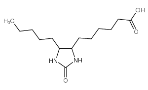 6-(2-oxo-5-pentylimidazolidin-4-yl)hexanoic acid结构式