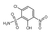 6-chloro-2-hydroxy-3-nitrobenzenesulfonamide structure