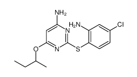 2-(2-amino-4-chlorophenyl)sulfanyl-6-butan-2-yloxypyrimidin-4-amine结构式