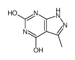 3-methyl-1(2),7-dihydro-pyrazolo[3,4-d]pyrimidine-4,6-dione Structure