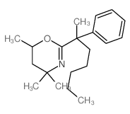 4H-1,3-Oxazine,5,6-dihydro-4,4,6-trimethyl-2-(1-methyl-1-phenylhexyl)- structure