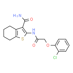 2-{[(2-Chlorophenoxy)acetyl]amino}-4,5,6,7-tetrahydro-1-benzothiophene-3-carboxamide Structure