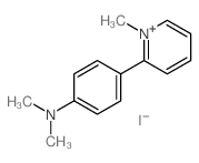 Pyridinium,2-[4-(dimethylamino)phenyl]-1-methyl-, iodide (1:1) structure