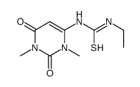 1-(1,3-dimethyl-2,6-dioxopyrimidin-4-yl)-3-ethylthiourea结构式