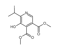 5-hydroxy-6-isopropyl-pyridine-3,4-dicarboxylic acid dimethyl ester结构式