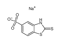 2-thioxo-2,3-dihydro-benzothiazole-5-sulfonic acid , sodium-compound结构式