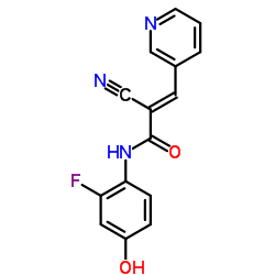 (2E)-2-Cyano-N-(2-fluoro-4-hydroxyphenyl)-3-(3-pyridinyl)acrylamide结构式