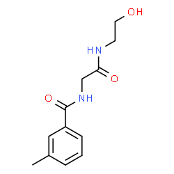 N-(2-[(2-HYDROXYETHYL)AMINO]-2-OXOETHYL)-3-METHYLBENZENECARBOXAMIDE结构式