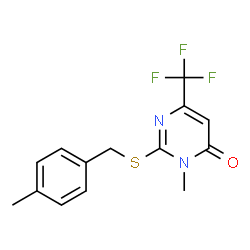 3-Methyl-2-[(4-methylbenzyl)sulfanyl]-6-(trifluoromethyl)-4(3H)-pyrimidinone Structure