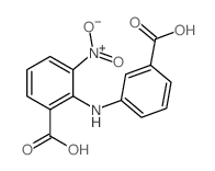 2-(3-Carboxyanilino)-3-nitrobenzoic acid Structure